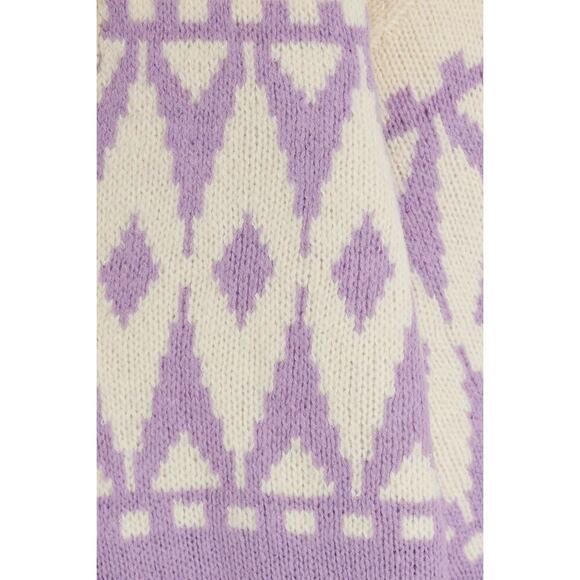 Derek Lam 10 Crosby Fair Isle Wool-Blend Cardigan Size Medium - Picture 5 of 13